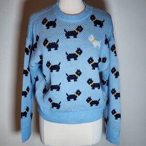 Netflix Stranger Things Erica's Scottie Dog Sweater by No Boundaries size Med